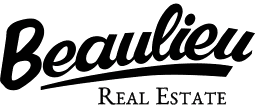 Logo of Beaulieu Real Estate with a house icon.